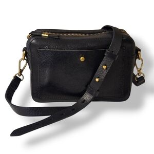 Madewell The Transport Camera Crossbody Bag One Strap Black Leather